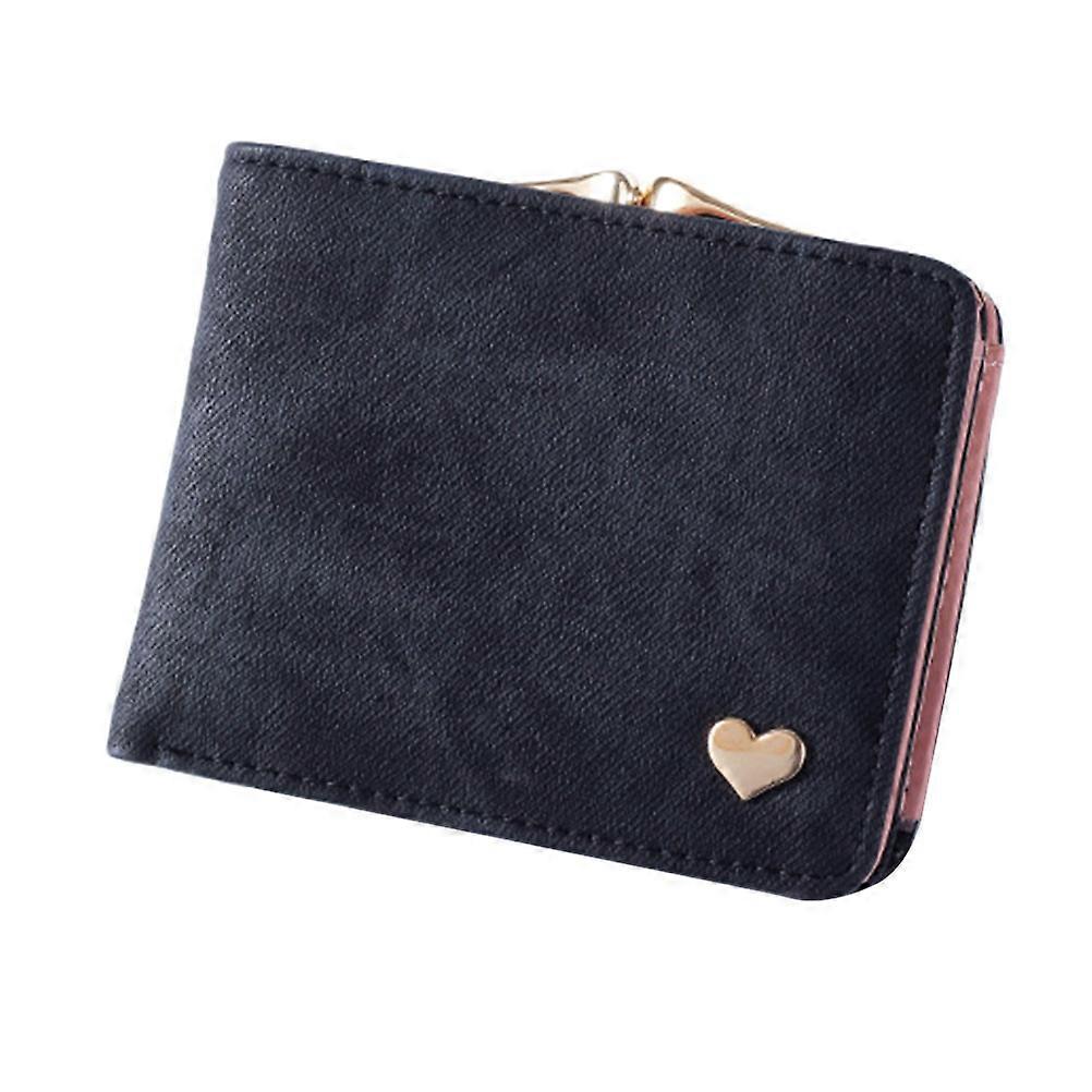 Card Wallet Imitation Denim Leather Wallet Money Storage Black Rectangular Simple and Fashionable Travel 1Pack