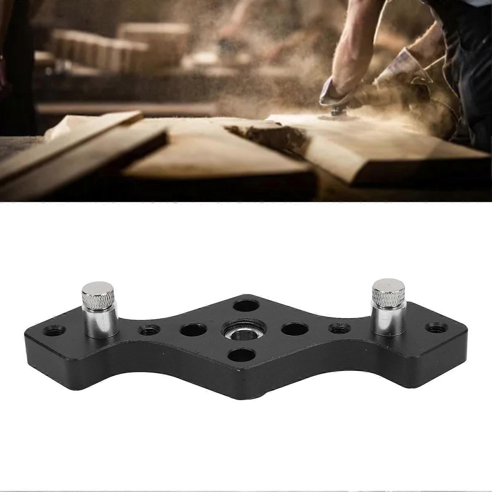 Self Center Dowel Jig Vertical Hole Puncher Locator Woodworking Doweling Jig Wooden Board Connection Tool Black