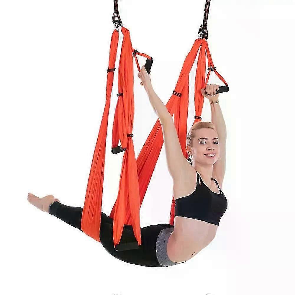 15 Color 6 Handles Anti-Gravity Aerial Yoga Hammock Set with Multifunction Yoga Belt and Carry Bag