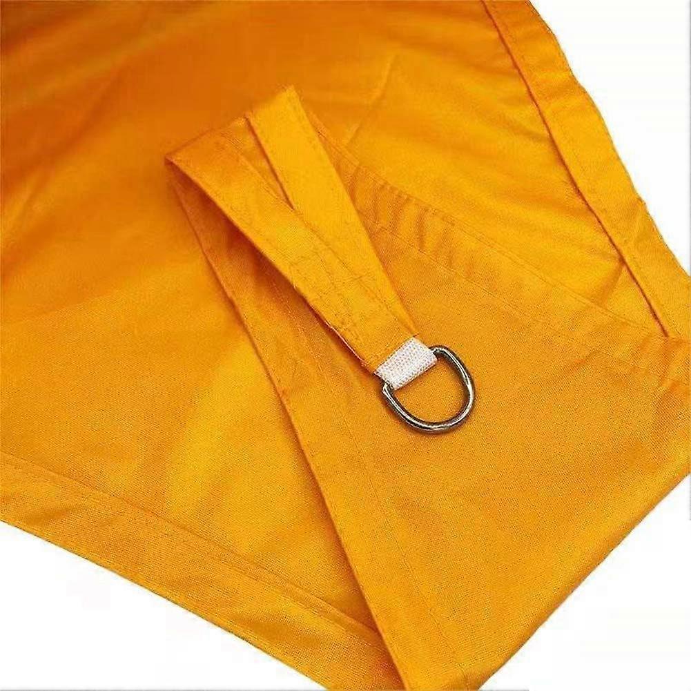 Sun sail triangle for garden and terrace, waterproof with, awnings with ropes, balcony canopies, sunshade in mango yellow, 4 x 8m mango yellow 4 x 8m
