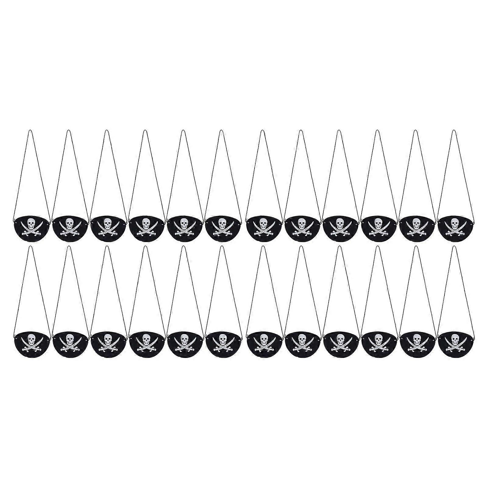 2025 Latest Model  24pcs Pirate Eye Patch Skull Knife Pattern Tear Resistance