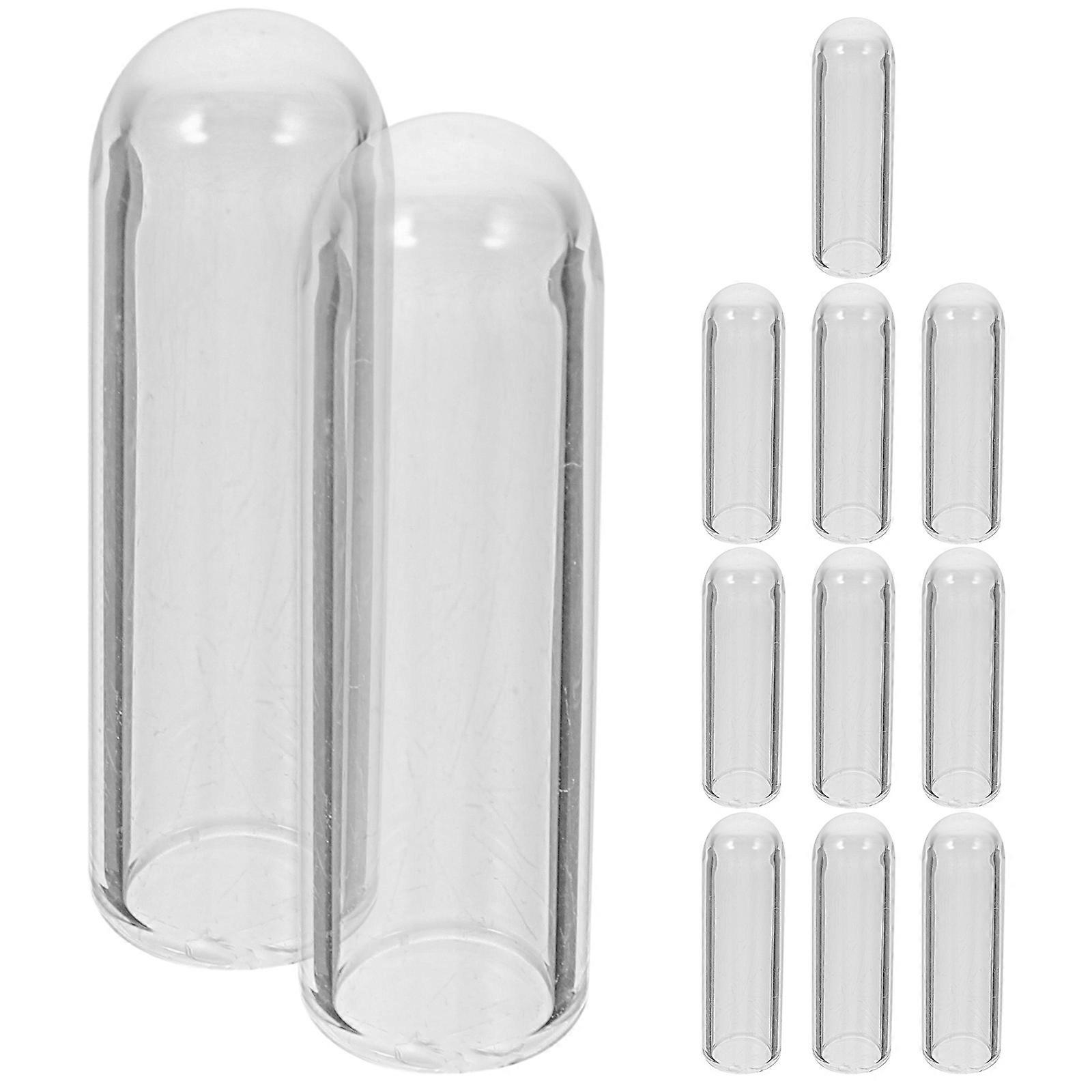 Reusable Straw Cover Cap Heat Resistant Dustproof For Picnic Party Transparent 4.2X1.2cm 12Pcs