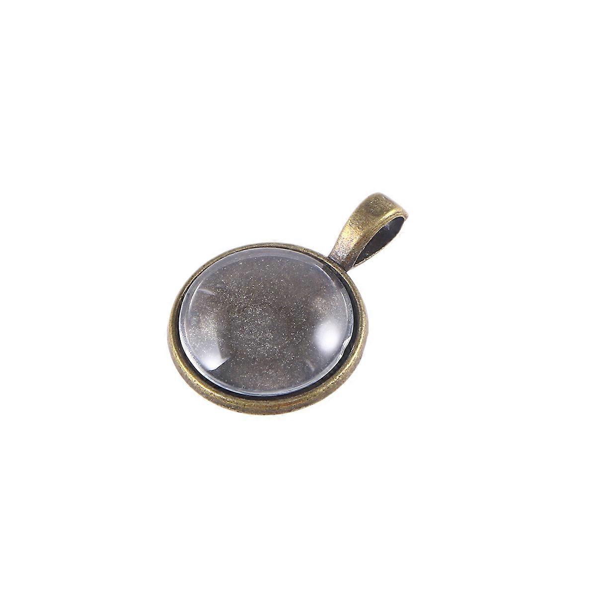 Round Bezel Pendant Trays Crafts Accessory Diy Design 3X2X0.3Cm 1Set