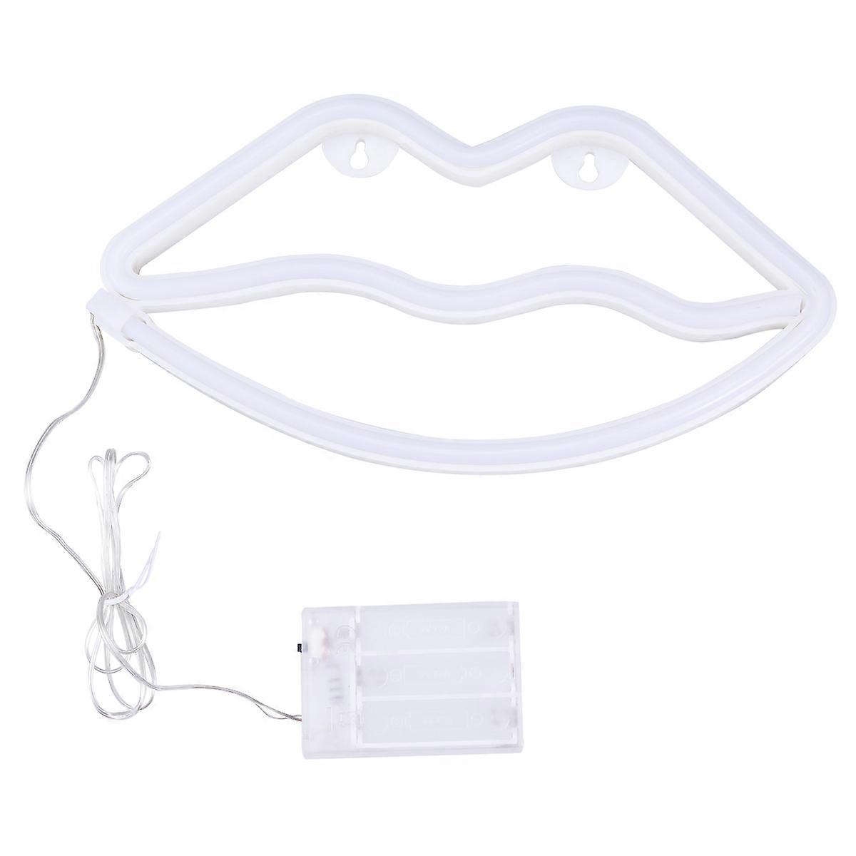 Neon Signs For Wall Red Lip Kiss Night Light Environmental Protection PVC Material Bedroom Party 1Pack
