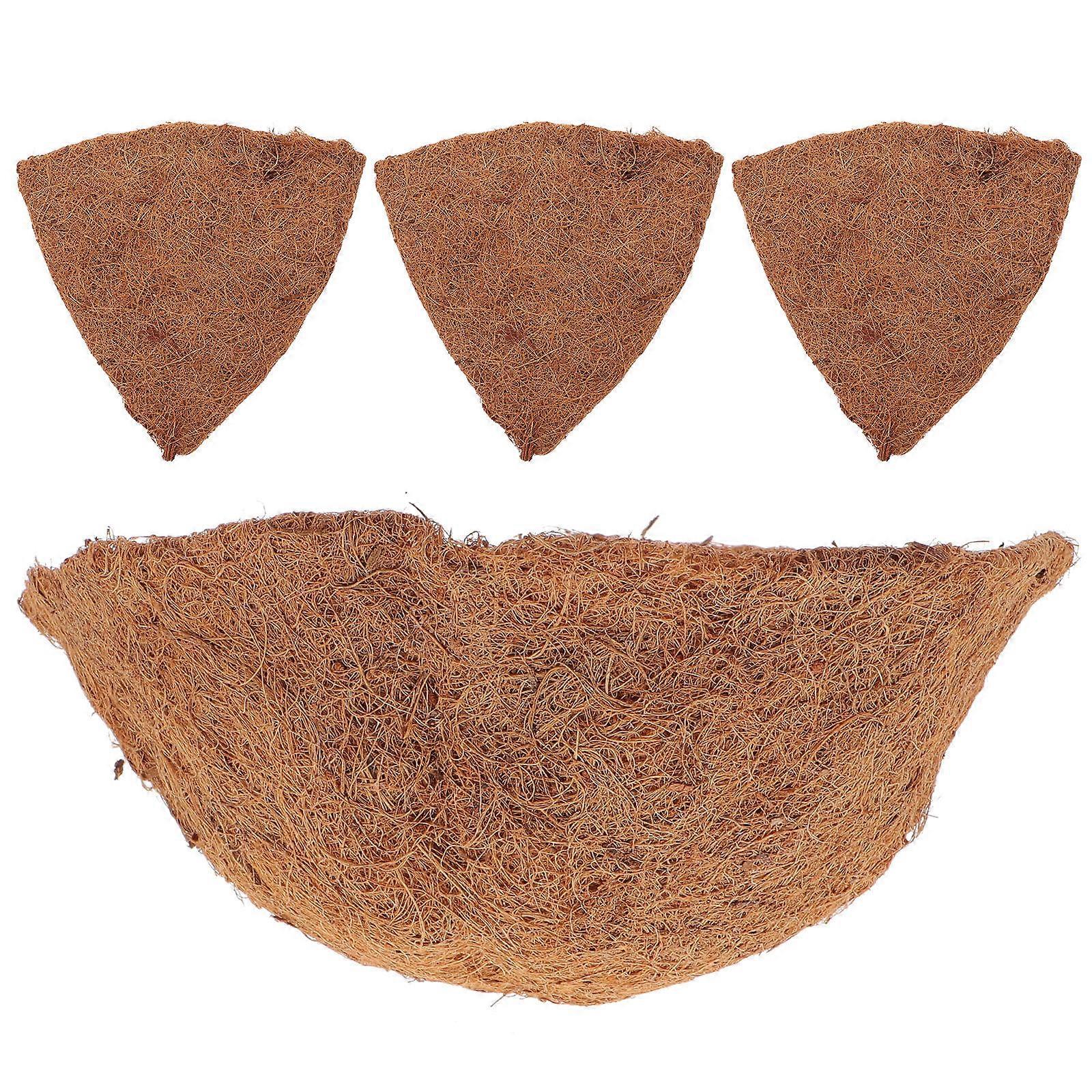Coconut Hanging Basket Liner Semi Decoration 4Set