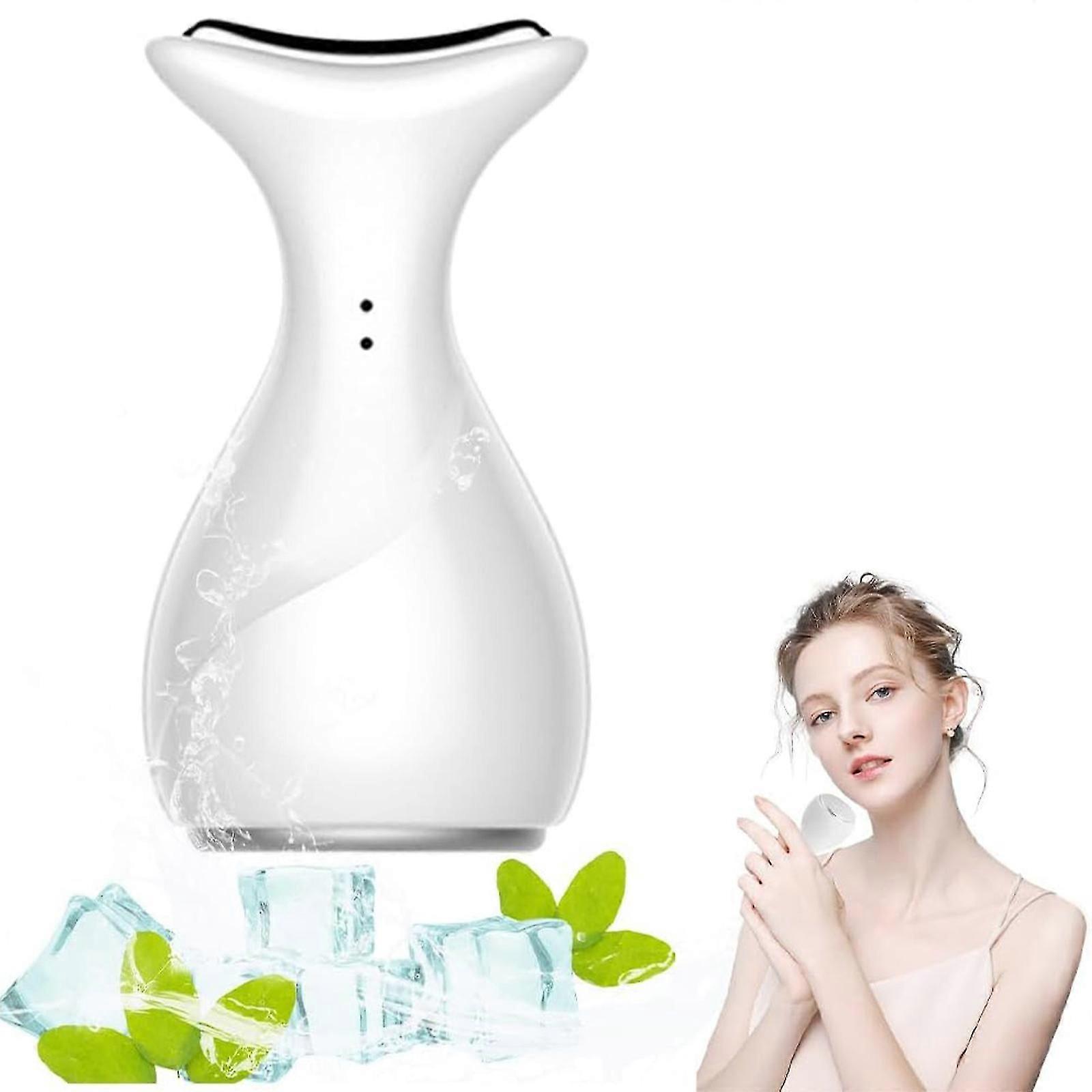 アイスハンマーフェイシャル - 顔用アイスローラー、冷湿布フェイスマッサージャーフェイスローラー、スキンケア冷凍庫冷却ローラー、小じわやしわを和らげる