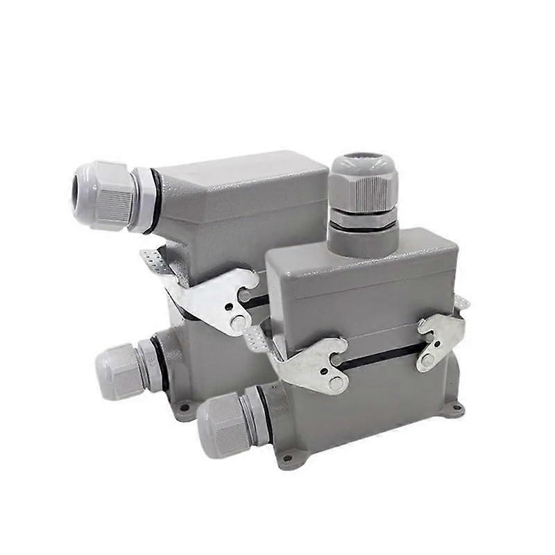 Heavy Duty Connectors HDC-HE-010-1/2/3/4 F/M 10-Pin 16A Screw Connection Rectangular Aviation Connector Plug