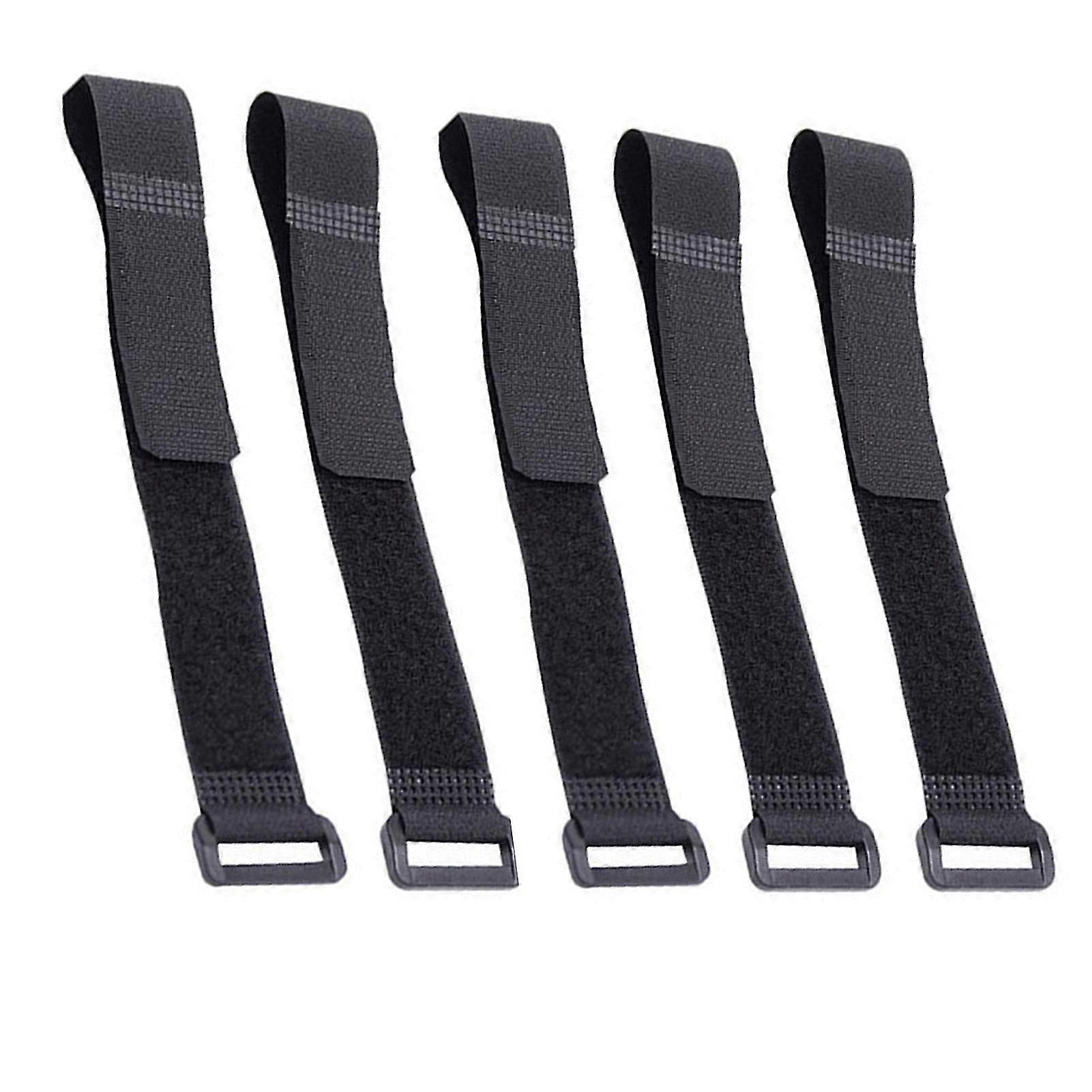 5Pcs Fastener Straps with Hook-Loop Plastic Buckle Strong Adhesion Wear-resistant Multi-use Fixing Accessories Bike Handlebar Straps Cable Wire Straps