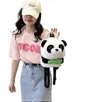 New furry panda backpack, doll bag, plush toy cartoon bag