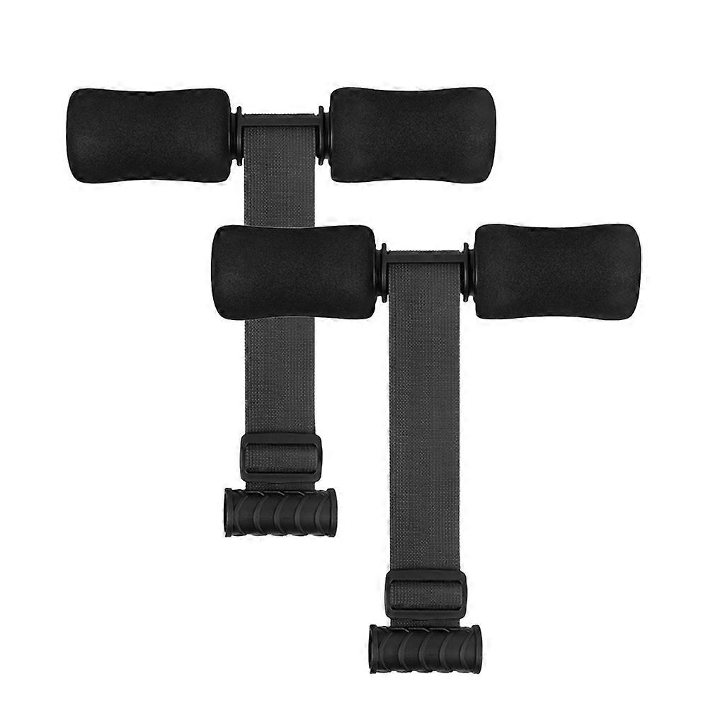 2Pcs Adjustable Hamstring Curl Strap with Knee Pad for Ab Workouts Home Fitness