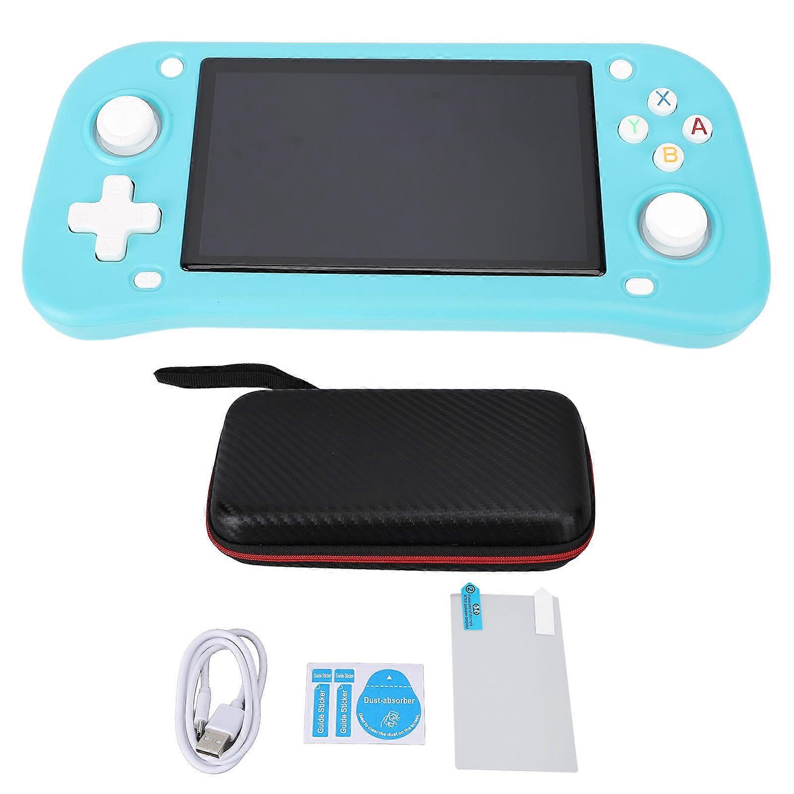 Retro Handheld Game Console: 4.3" Screen, 30+ Emulators, HD Output, 3000mAh, 64G Blue