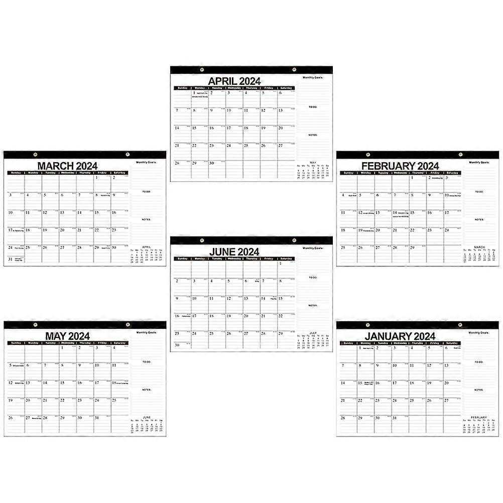 Clear Printed Hanging Calendar Home Use Planning Monthly Calendar Thick Cardboard Material 1Set