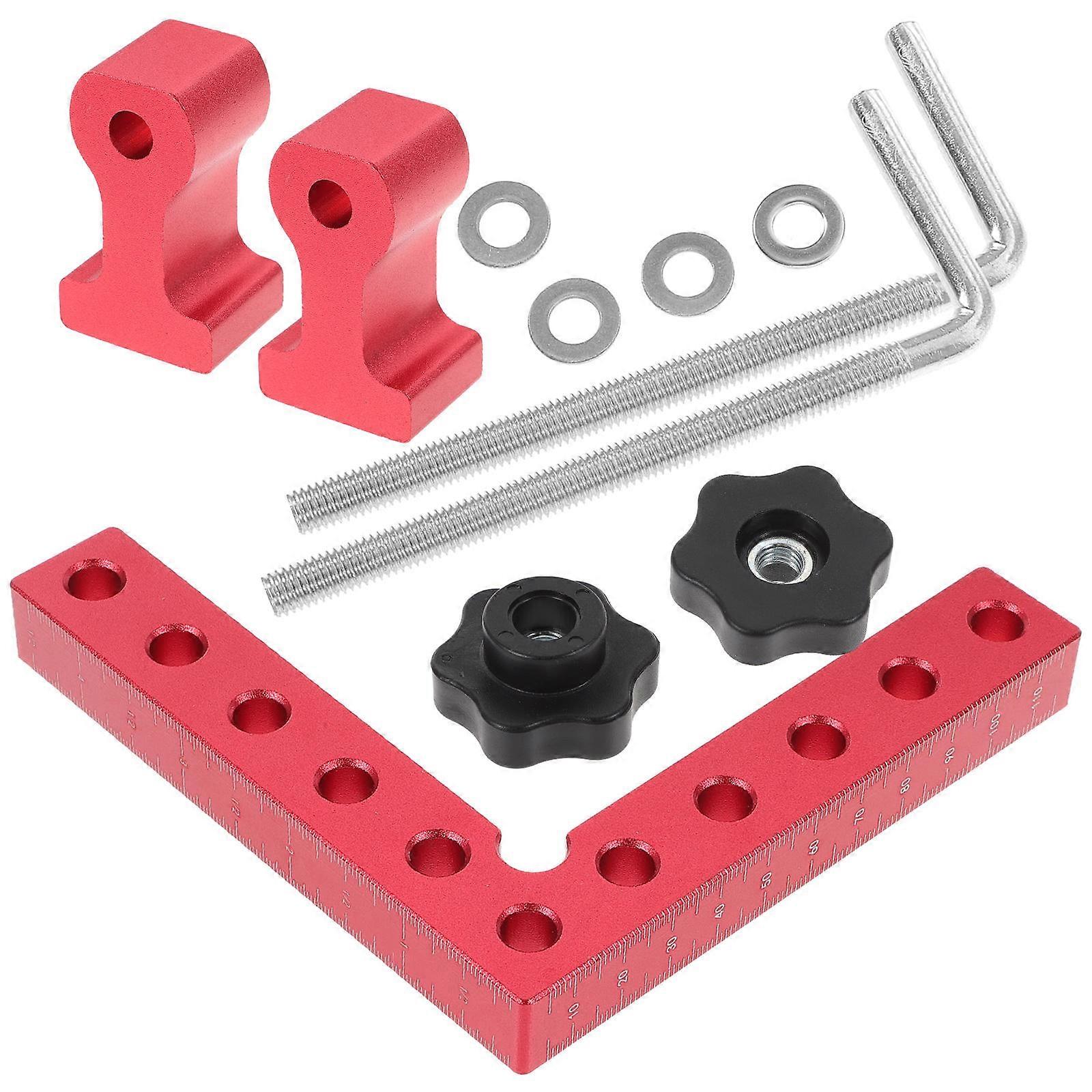 Carpenter Clamp With Scale Right Angle Fixing Rulers Furniture Assembly Iron 12.00X12.00X1.50CM Woodworking 1 Set