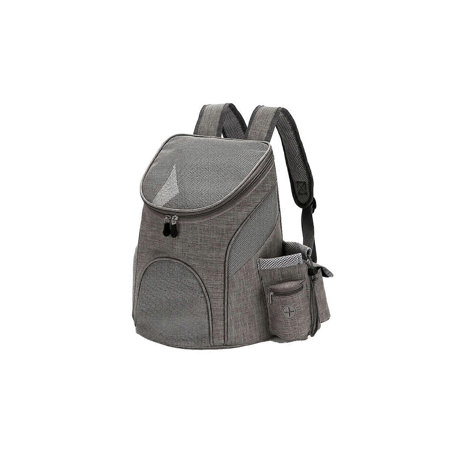 gbb Pet Backpack Foldaway Carrier for Cat Dog Travel (Colour: Grey)