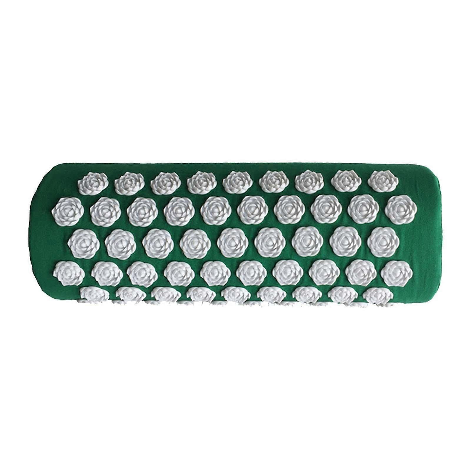 Acupressure Mat and Pillow Set | Lightweight Green Acupressure Pad with Spikes for Relaxation and Health