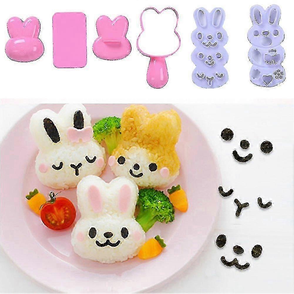 Charming Rabbit-Shaped Rice Ball Mould Set - DIY Sushi and Bento Making Kit