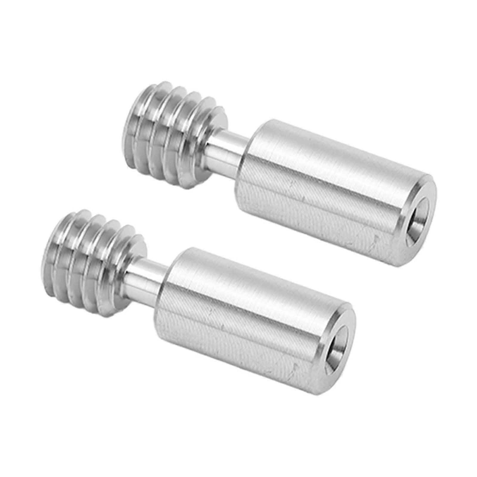 2PCS Heatbreak Tube Titanium Alloy Branch Design Heat Resistance M6 Thread Throat Tube for Ender 3 S1 3D Printer (TiAlloy)