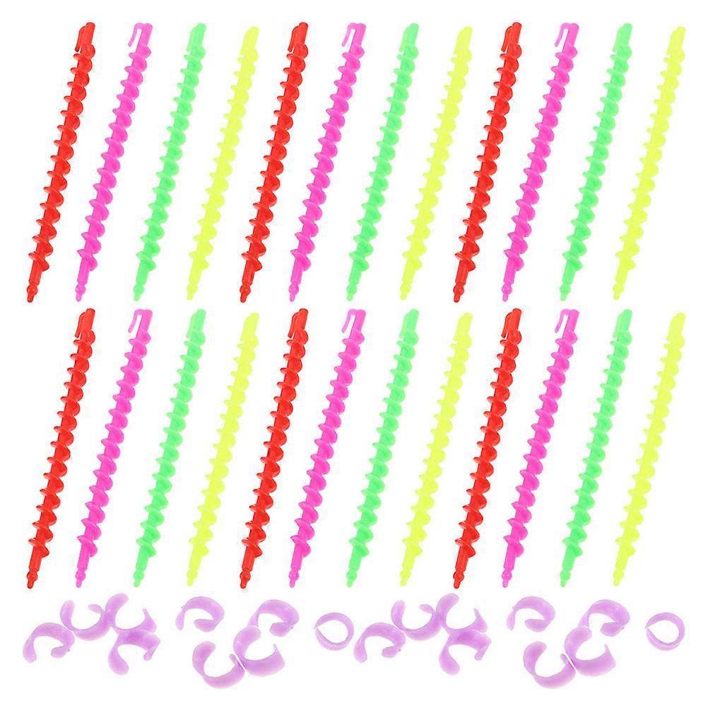 Spiral Perm Rod Set Curling Perm Rods Plastic Material Compact Design For Salon 26Pcs