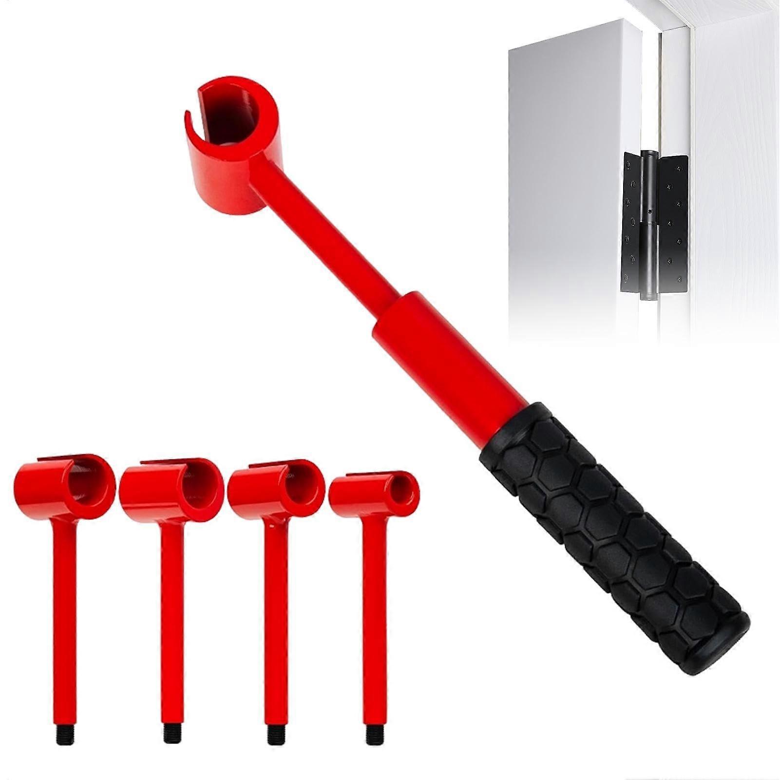 Door Hinge Adjustment Tools, 4-In-1 Hinge Bender, Adjustable Gap Spanner, Ergonomic Alignment Tool, Red