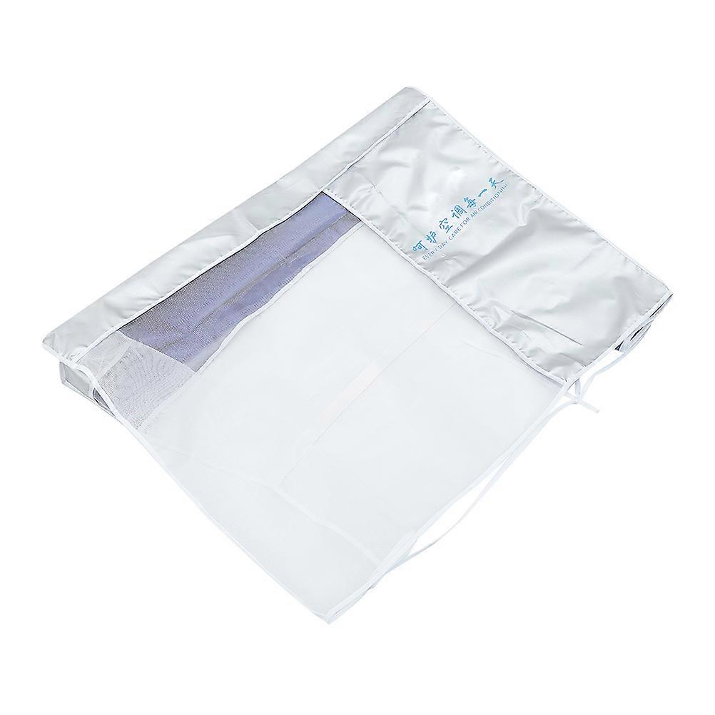 室外机空调盖中央空调机盖银色涂层牛津布网状合成材料空调机组保护罩 1套