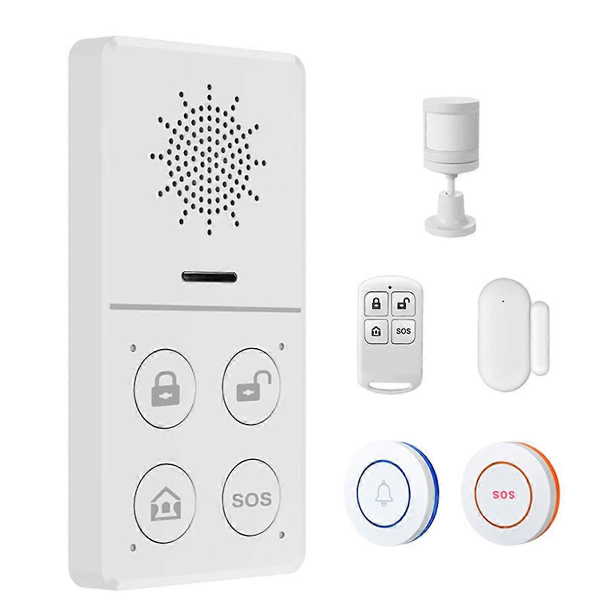 Tuya WiFi Home Security Systems Wireless Burglar Alarms with Motion Sensor Window Sensor Door Sensor Smart APP Control