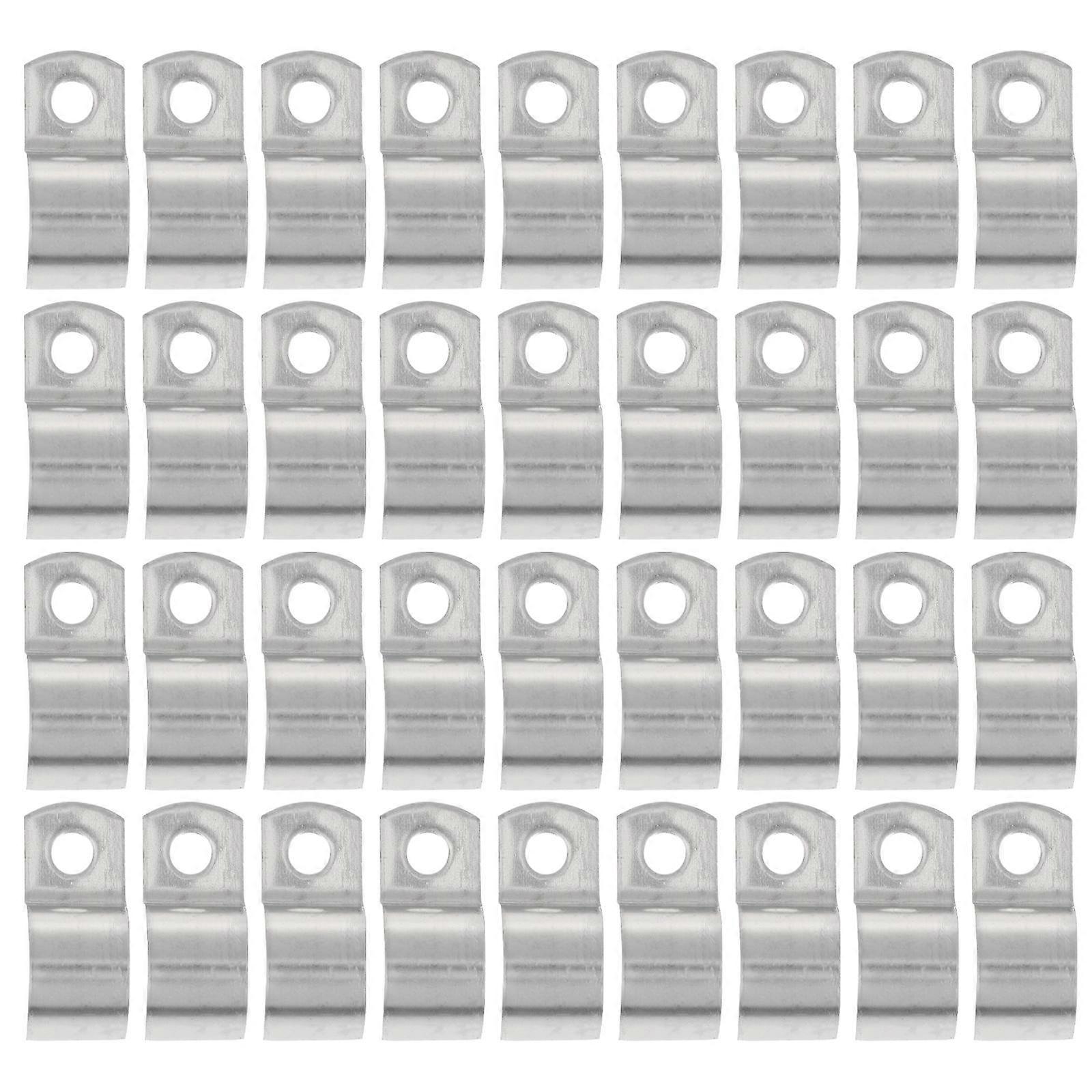 Cable Organizers Cable Fixing Buckles Cables and Wires Home Office Workshop Rectangular Compact Design Galvanized Iron Cable Organization 100Pcs