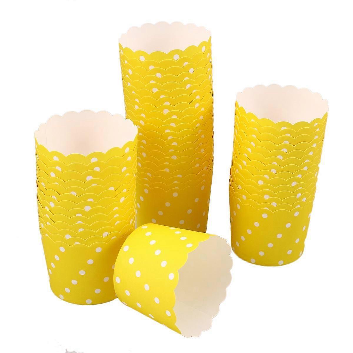 Greaseproof Paper Baking Cups Even Baking PE Coating Muffin Liners 50Pcs
