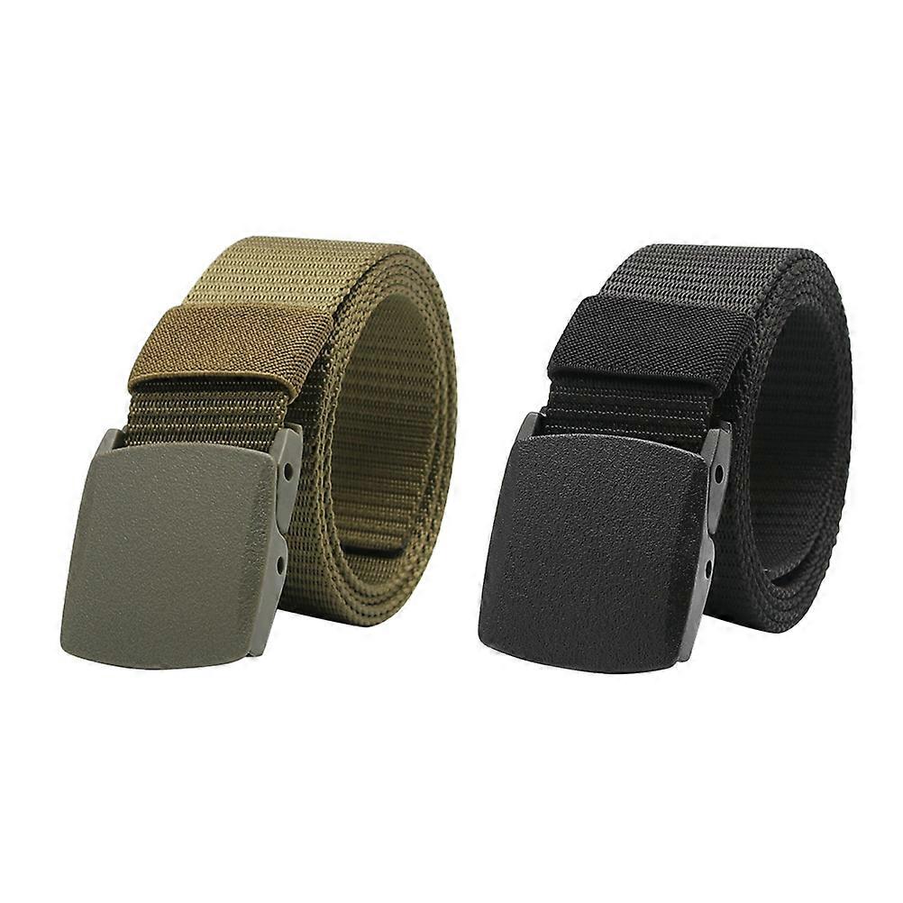 Canvas Waist Belt for Men Lightweight Tearresistant and Durable with Plastic Buckle Adjustable 2 Pcs Assorted Color