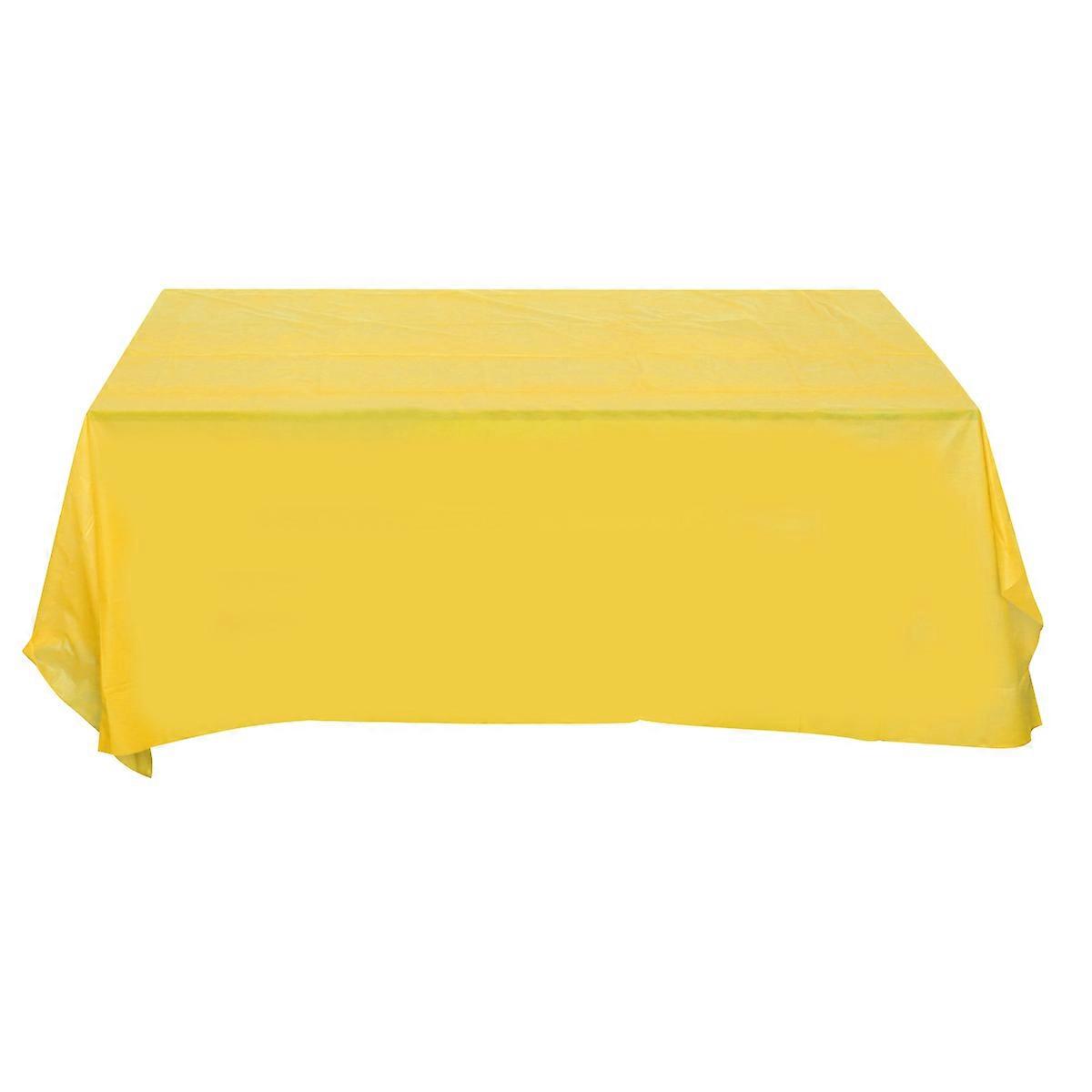 Table Cover Protector Yellow 137x183cm Rectangular Pure Color For Home Users Restaurant Owners 1Set