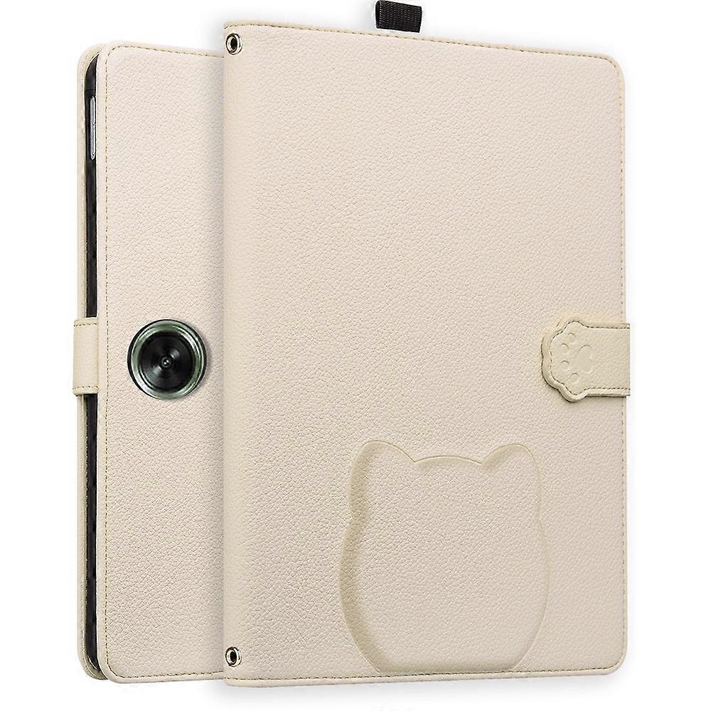 Wallet Case for OnePlus Pad Go/Oppo Pad Air/Neo 3D Effect Cat Pattern Leather Stand Table Cover with