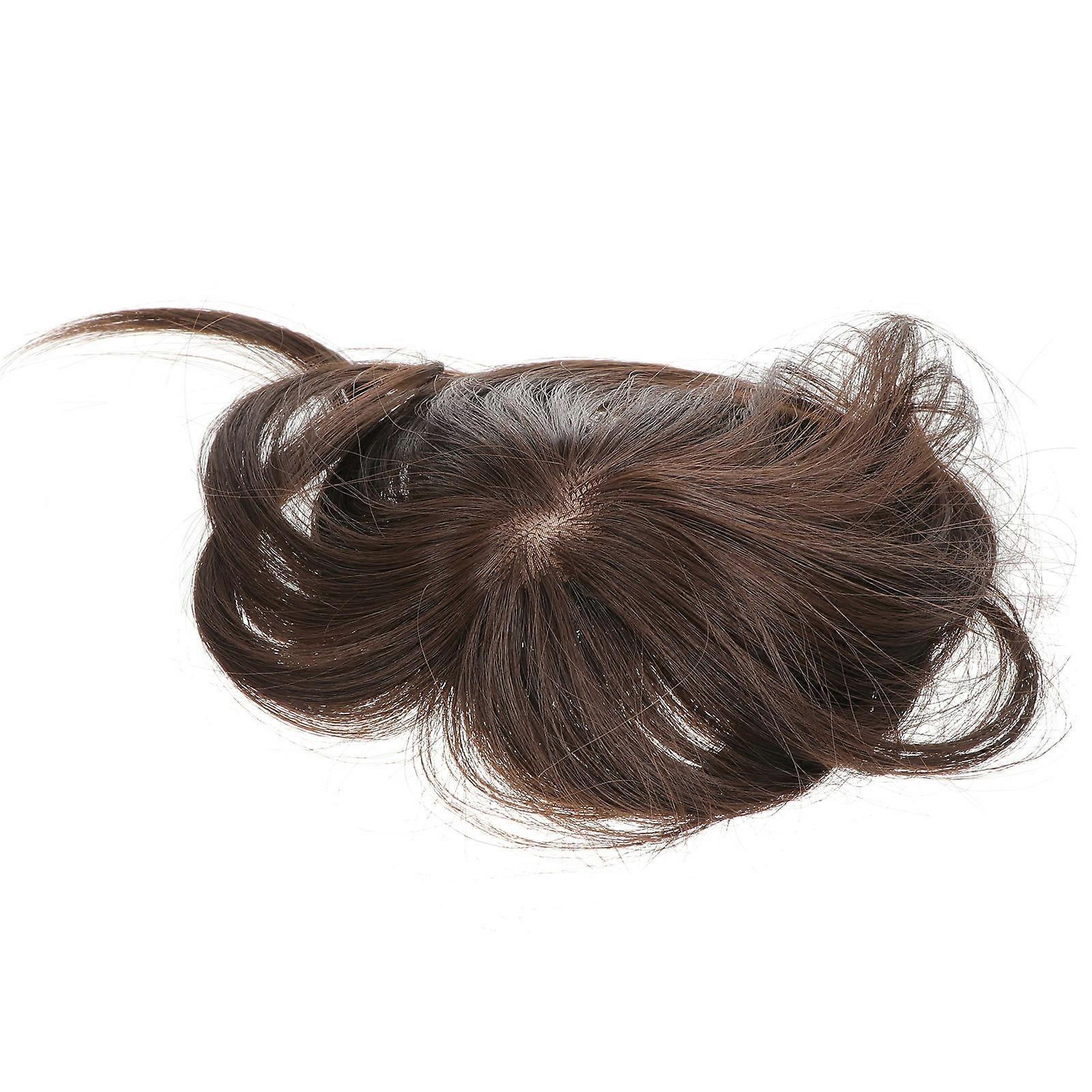 Clip In Hair Bangs Extension for Women, Invisible Air Fringe Hairpiece, Heat Resistant, Natural Look, Brown Color, Easy to Wear for Daily Styling