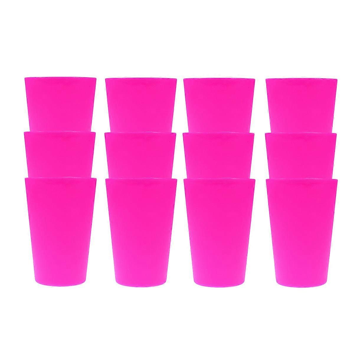 Red Plastic Drinking Cups for Home and Parties Stackable Great for Beverages Beer and Water 12pcs