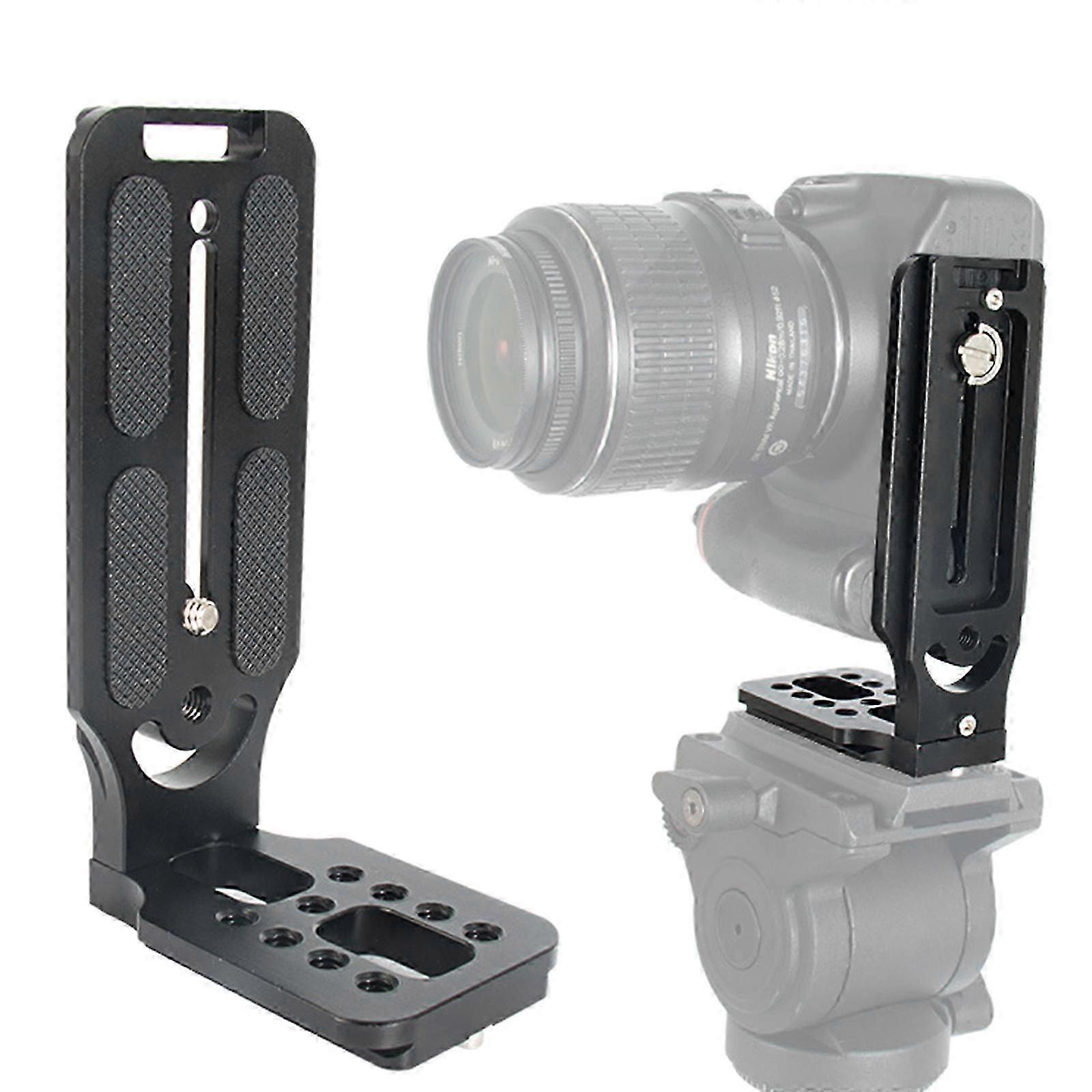 Universal L-Shape Mount for Arca Swiss, DSLR Camera Mount L-Bracket Vertical with Quick Release Plate, Quick Release L-Mount for Canon Nikon Sony Came