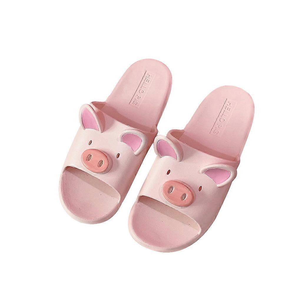 Indoor Slipper Skid Resistance Comfortable Rubber Material Home Indoor Use 1Pair Pink