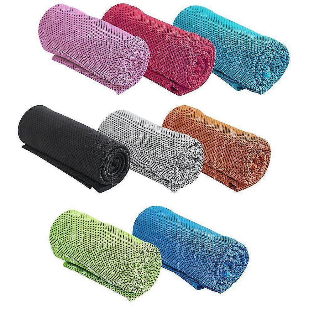 8Pcs Cooling Towel Ice Towel for Neck Microfiber Cool Towel Soft Chilly Towel for Yoga Gym Running Workout Fitness