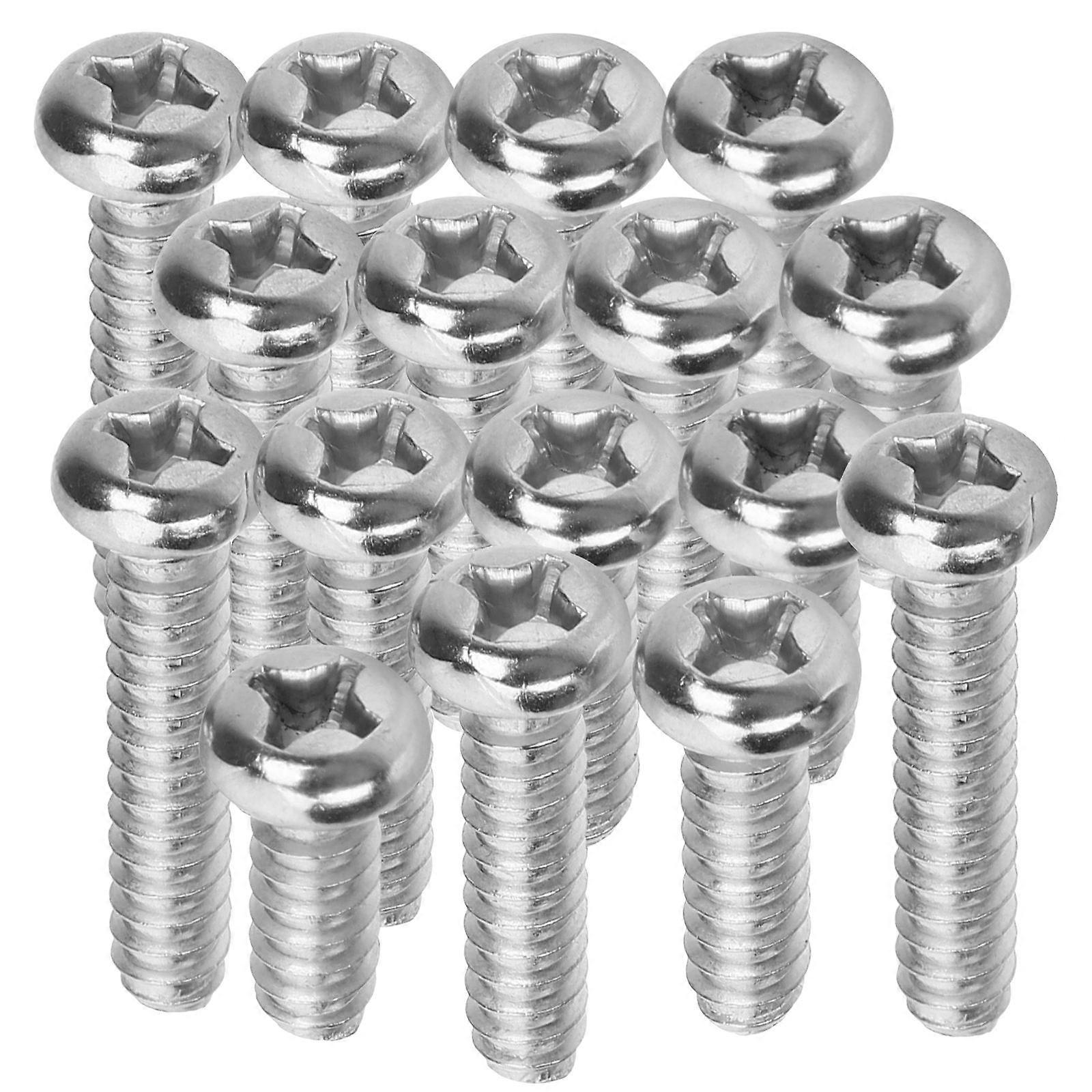 Screw Assortment Kit Self-Tapping Flat Screw DIY Projects Handyman Silver M6x25 40Pcs
