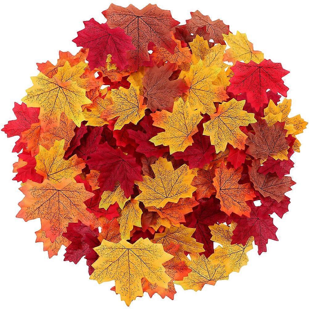 Artificial Maple Leaves For Thanksgiving Craft Projects Decorations Assorted Color 300Pcs