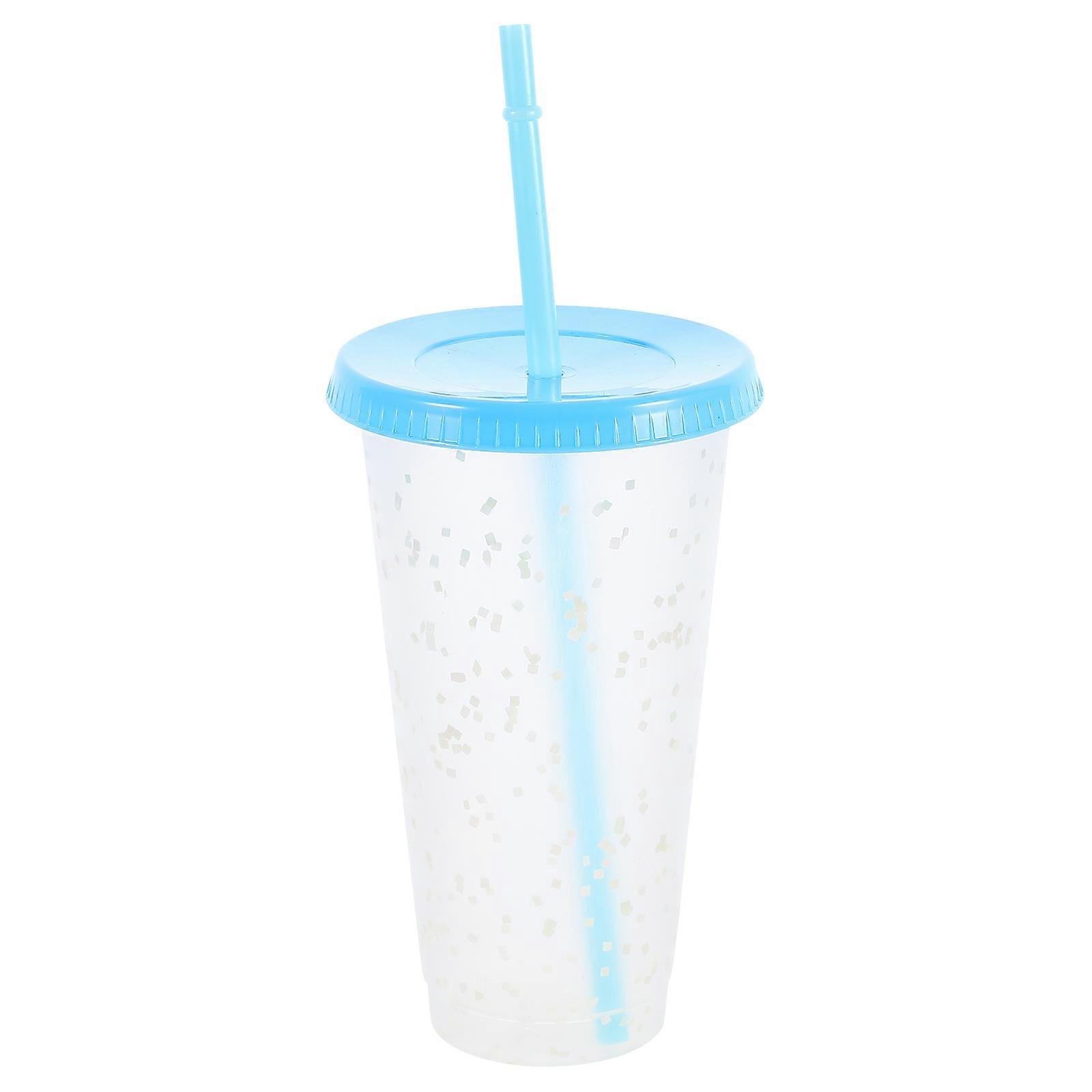 Transparent Plastic Sippy Cup with Heat Discoloration Feature for Home Use 1 Pc