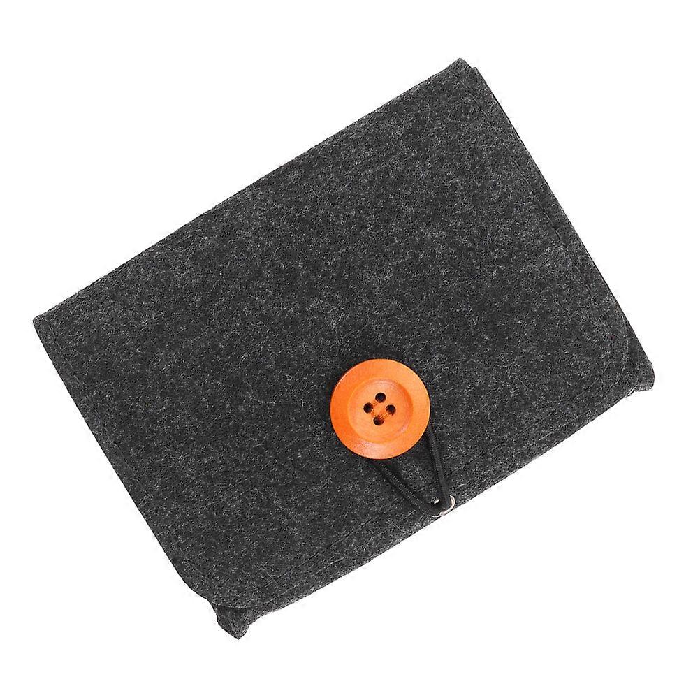 Felt Essential Oil Bags And Cases Rectangular Minimalist Design Protection Daily Use 13.40X10.00X3.00CM Dark Grey 1Pack