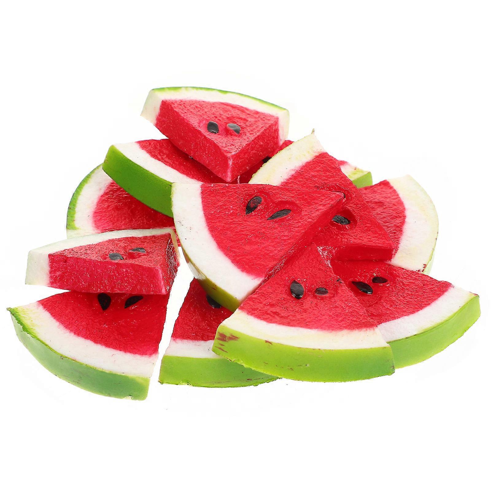 12Pcs Artificial Watermelon Slices for Home Fruit Decoration