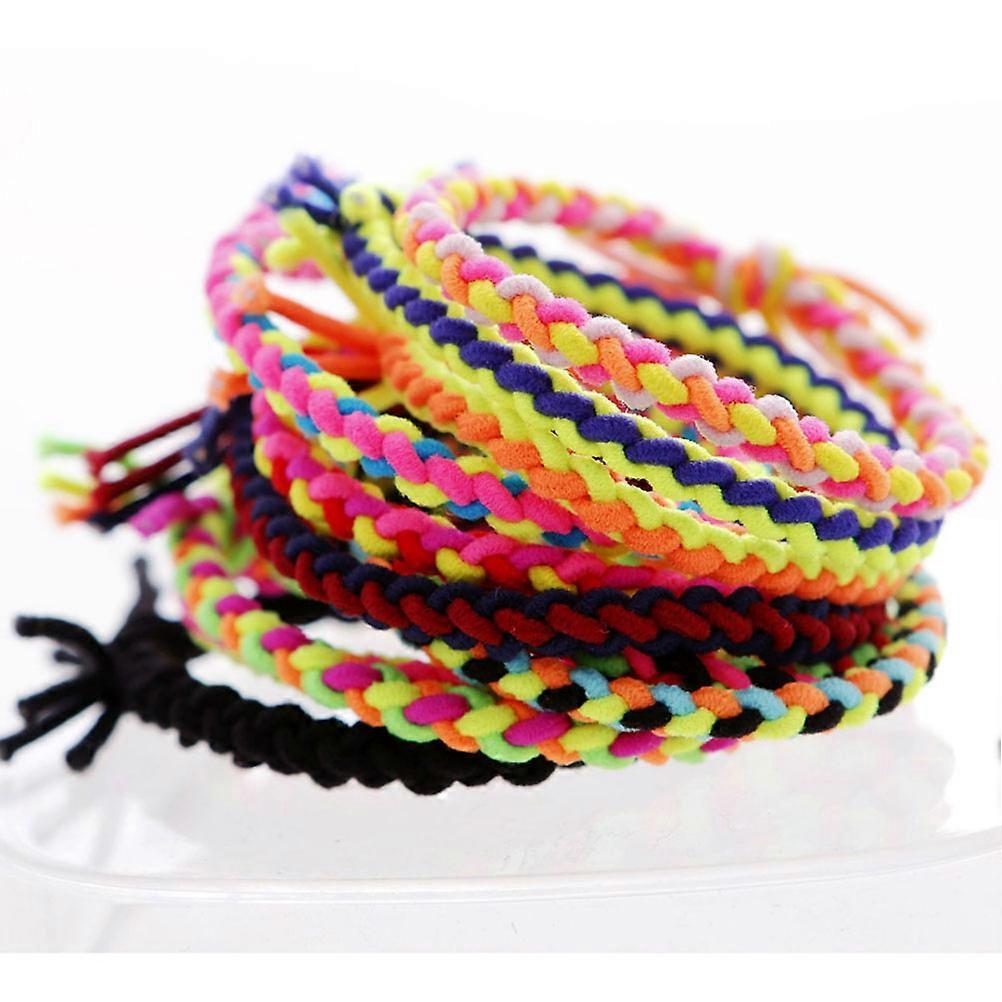 Élastiques à cheveux colorés 20Pcs élastique pour les accessoires de cheveux pour les femmes environ 5,5 x 5,5 x 0,4 cm conception simple maintient les cheveux en place