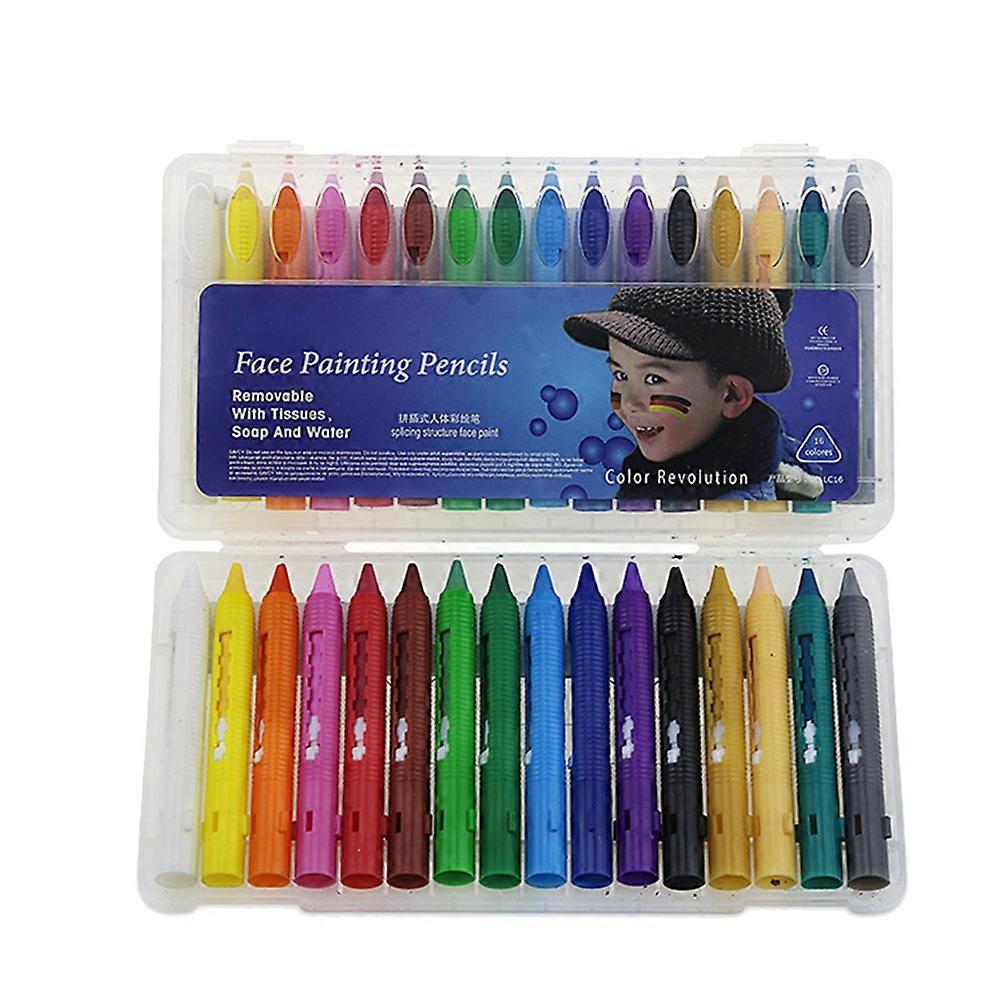 Face Paint Pens Masquerades Assorted Color 16.4x14.5cm Easy to Clean 16Pcs
