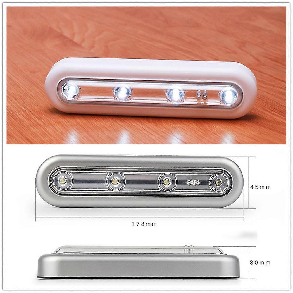 Touch Control Lamp 4 LED Tap Light for Cabinet Lighting Use