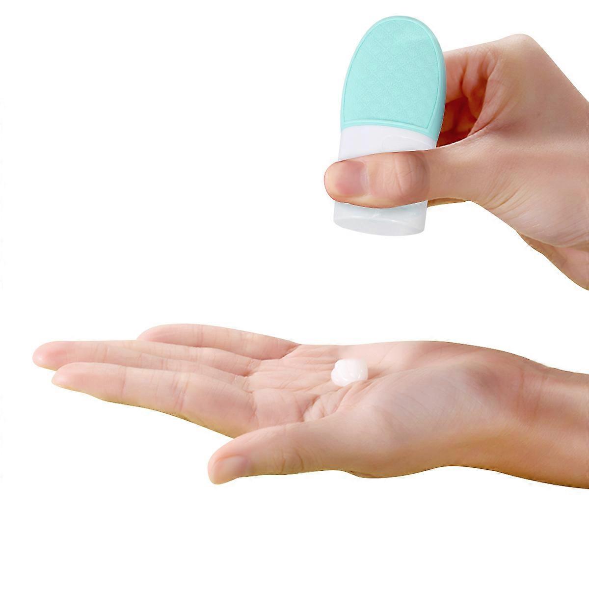 5 יחידות בקבוקי נסיעות למילוי חוזר מסיליקון לג'ל רחצה, שמפו וקרם - מיכלי קוסמטיקה ניידים, עמידים בפני דליפות, קלים לניקוי בצבעים אקראיים