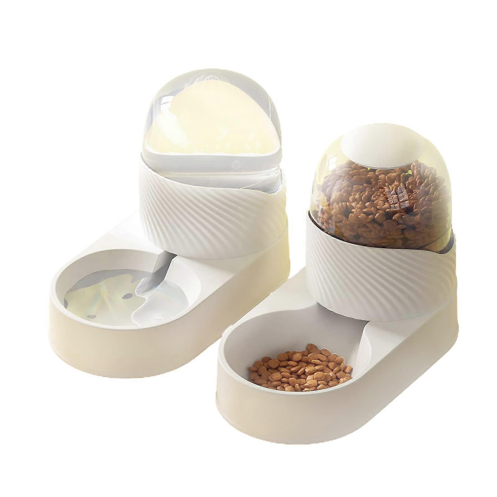 Automatic Dog Cat Feeder Pet Feeder and Watering Kit 2L Self Feeding and Watering Bowl for Small Medium Dogs Puppy Kitten