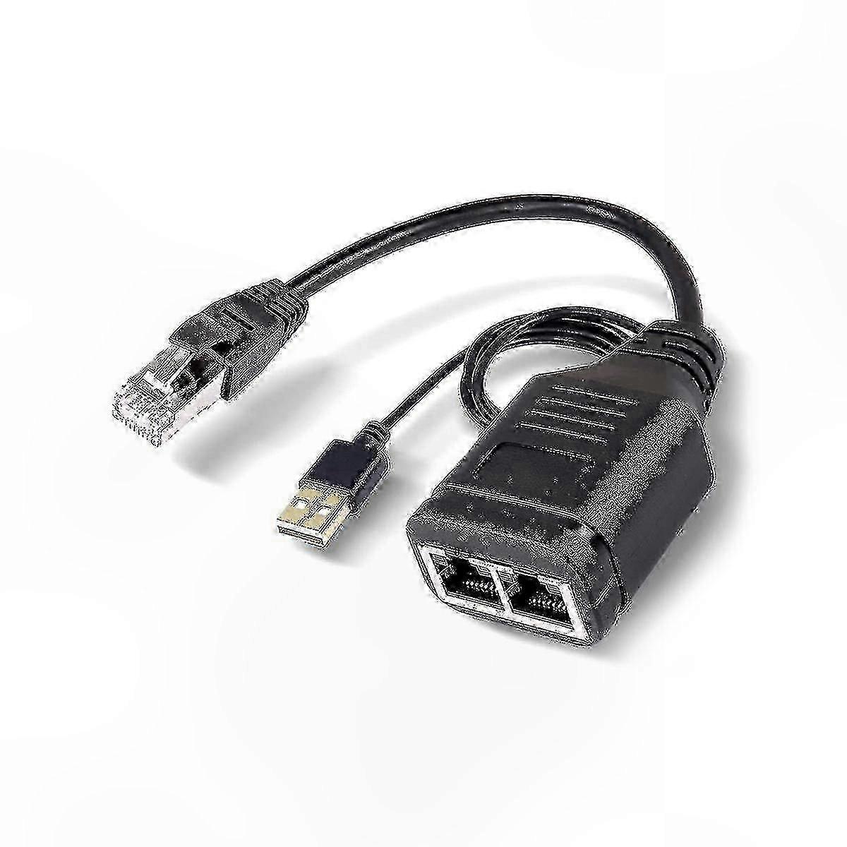 2-Port RJ45 Ethernet Splitter Adapter, Gigabit Network Sharing Solution for Multi-Device Connectivity