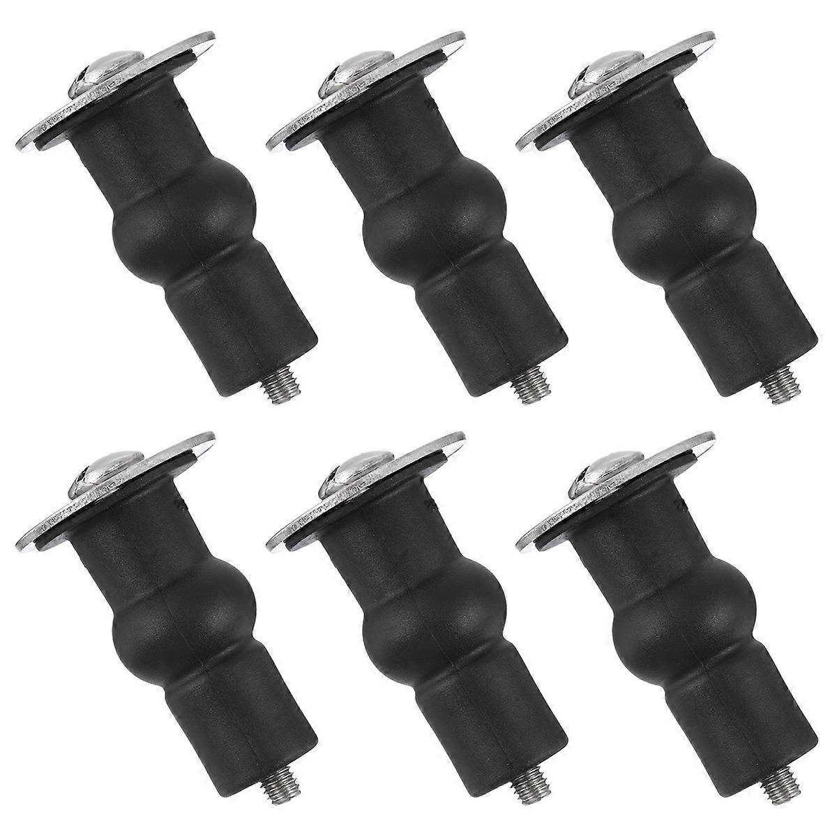 Toilet Seat Parts Toilet Seat Fittings Cylindrical Structure Simple Design Maintenance Workers 6Pcs