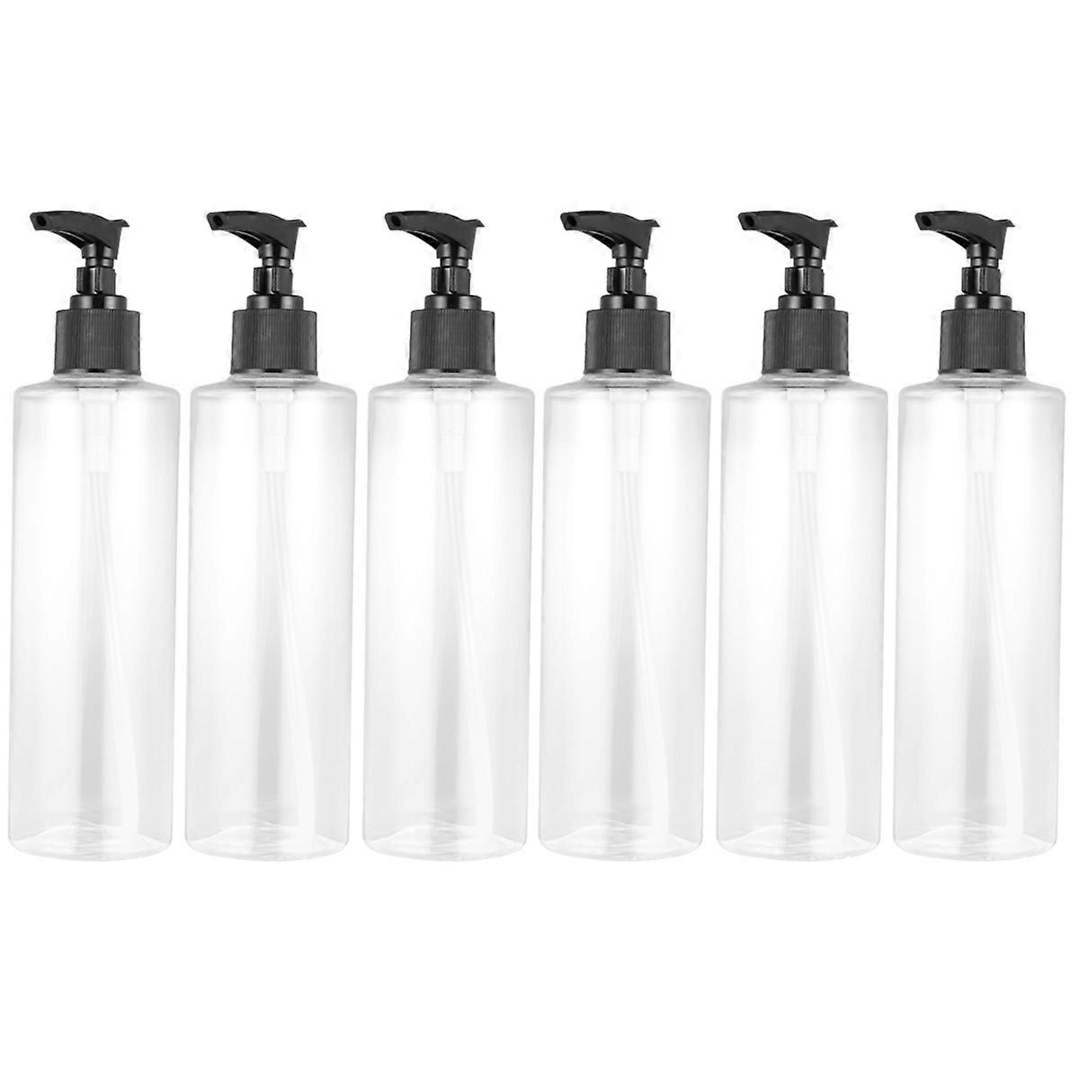 Travel Size Pump Dispenser 6Pcs Refilling Bottle For Women Transparent Long-Term Use Suitable For Bathroom 21X6.5X6.5Cm
