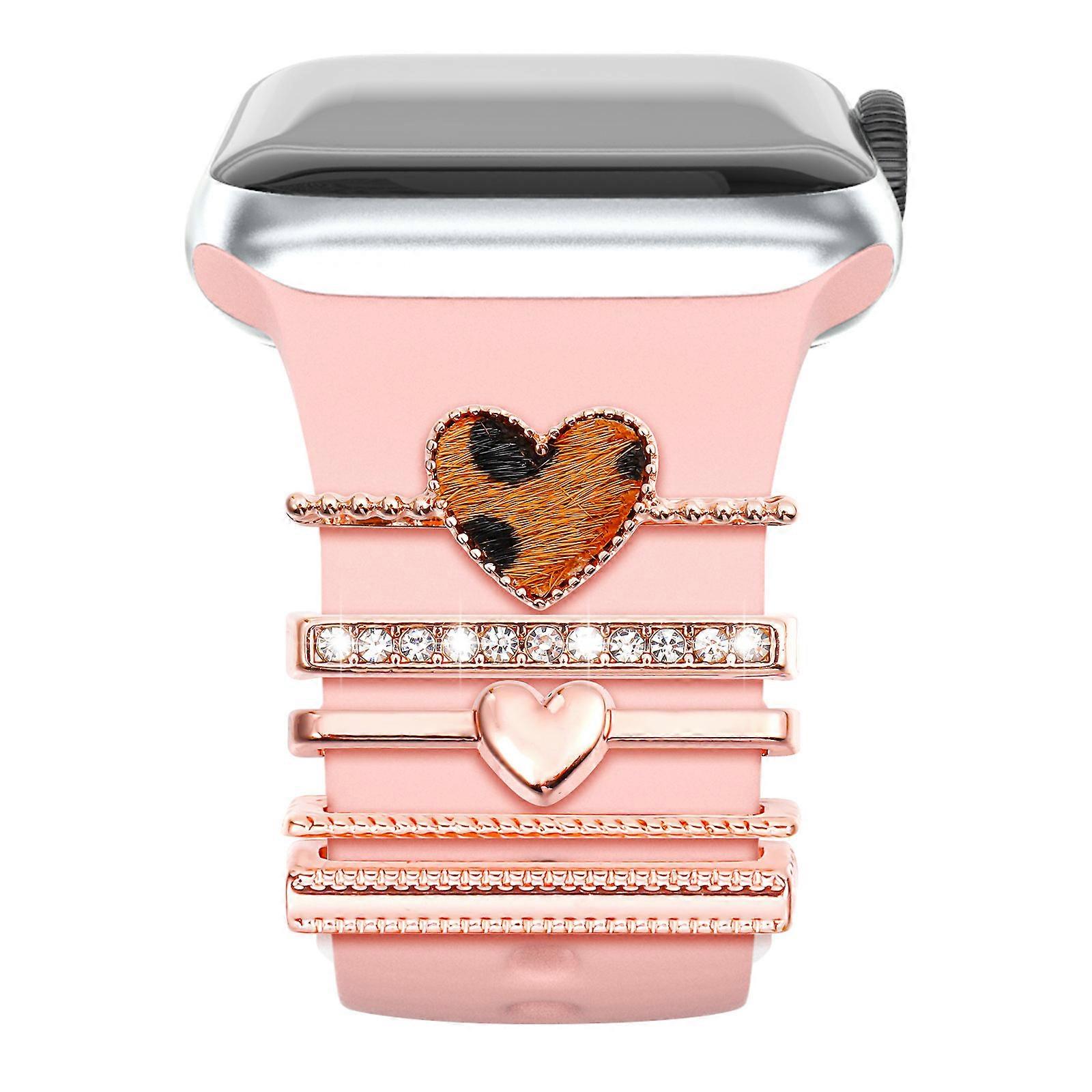 Decorative Watch Band Accessories 5Pcs Glitter Charms For Lovers Girlfriends Family Unique Watch Enhancement