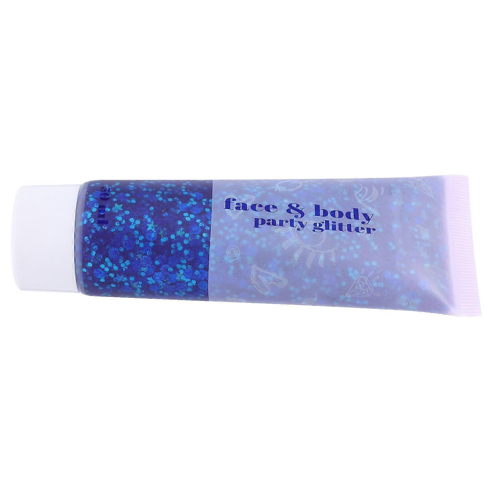Face Glitter Makeup Gel Body Glitter for Women Party Makeup 50Ml Blue Color with Decorative Function 1Pack
